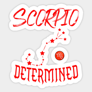 Scorpio Determined Sticker